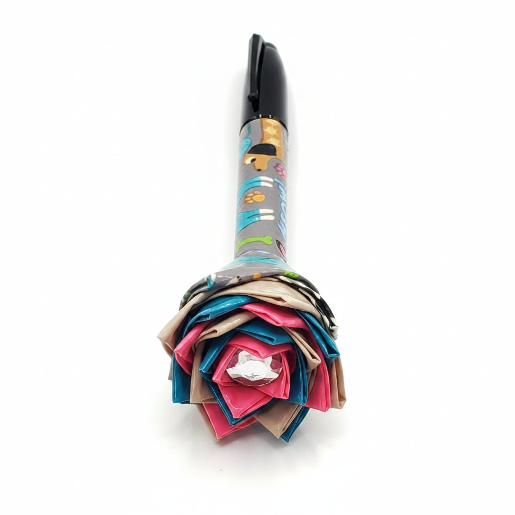 Cat & Dog Duct Tape Flower Permanent Marker w/Black Ink