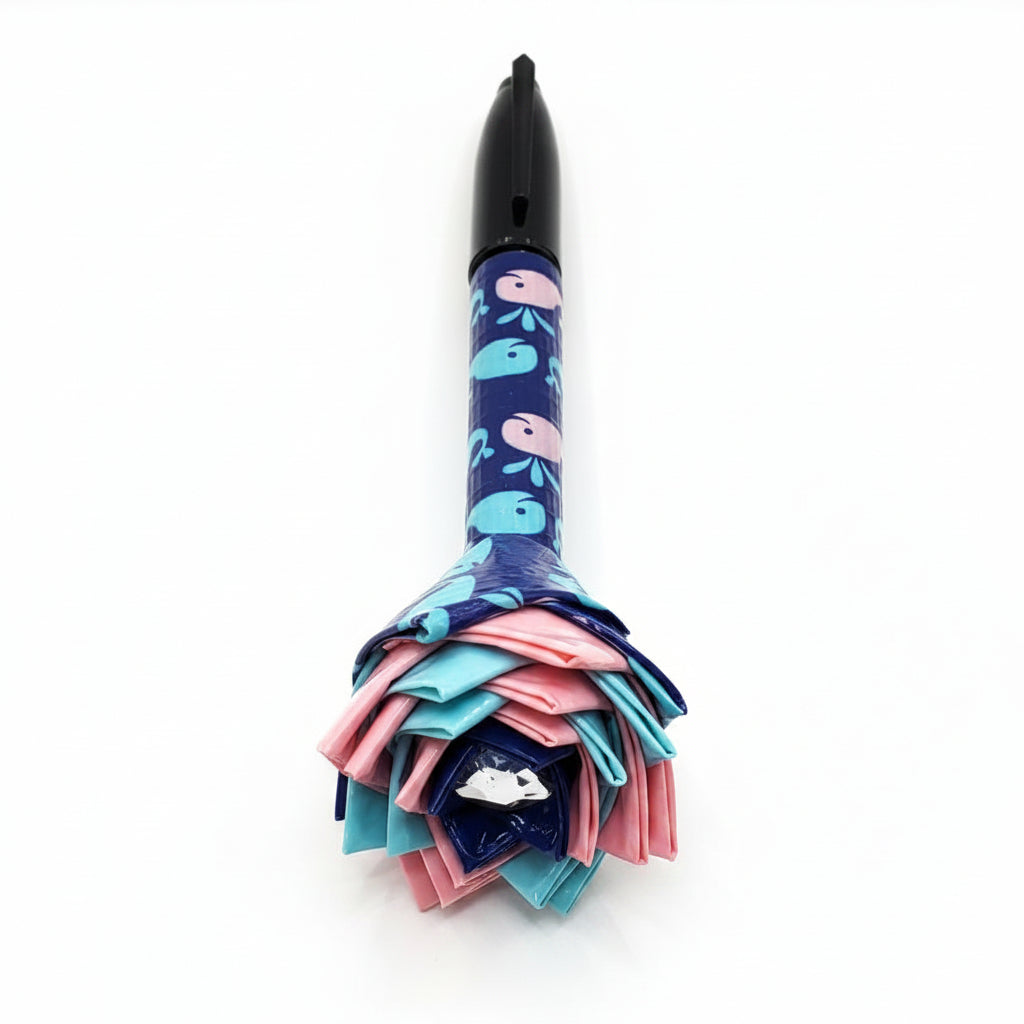 Baby Whales Duck Tape Flower Permanent Marker w/Black Ink