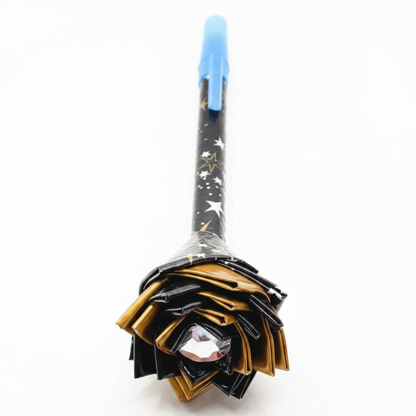Metallic Gold Stars Duct Tape Flower Pen (Copy)