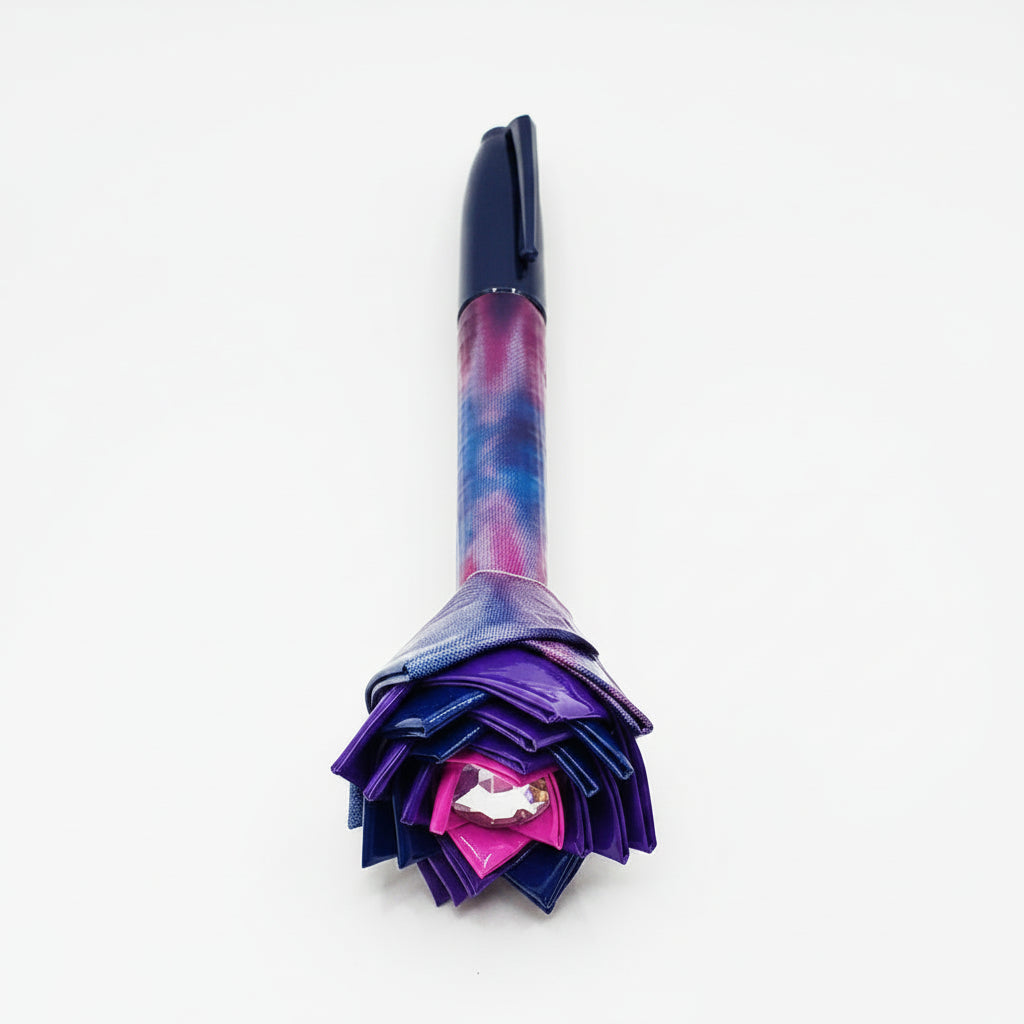 Duct Tape Flower Permanent Marker Tie Dye Print w/Dark Arc Ink