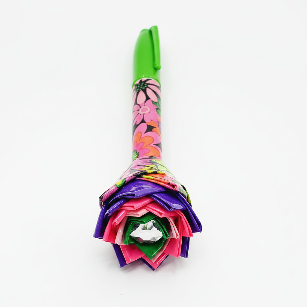 Multi-Color Flowers Duct Tape Flower Permanent Marker w/Green Ink