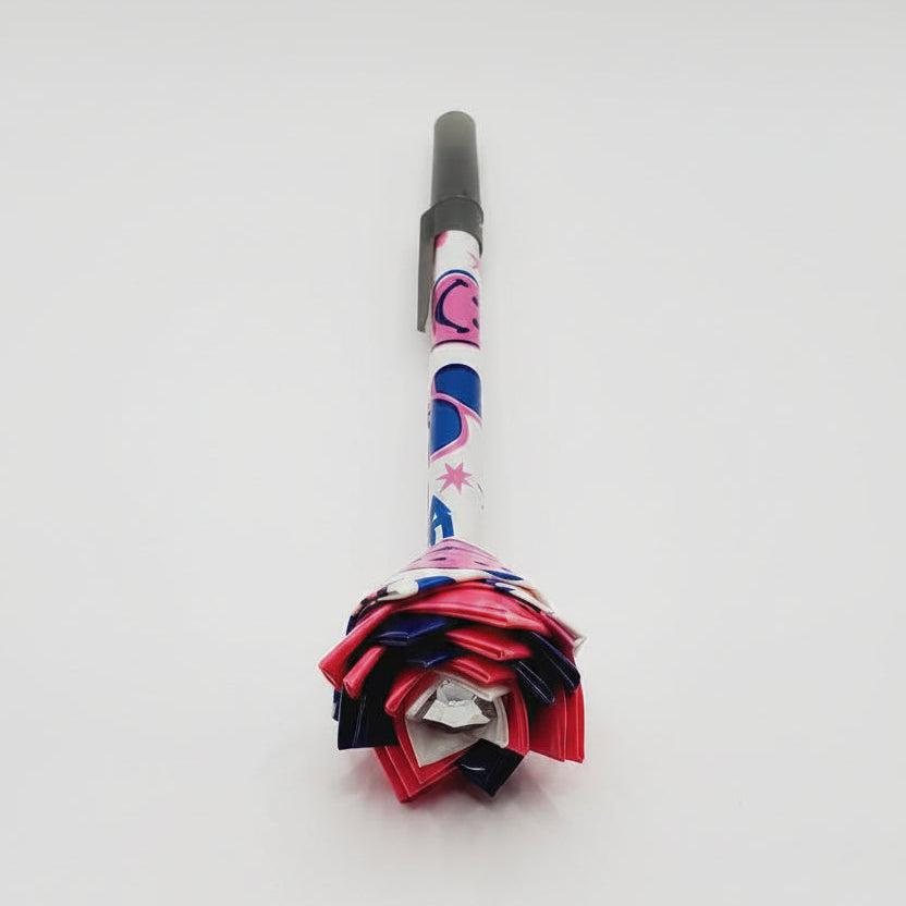 Peace & Love Duct Tape Flower Pen