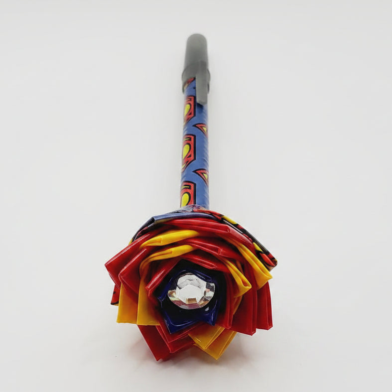 S-Man Duct Tape Flower Pen