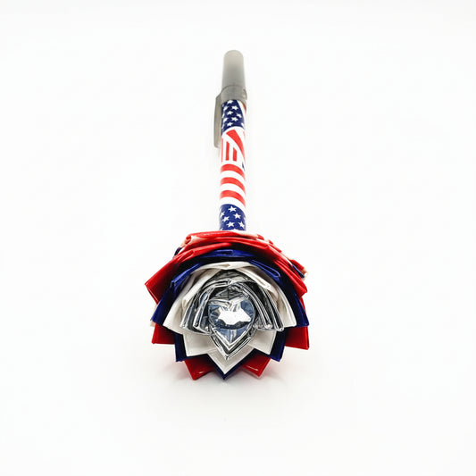 American Flag Duct Tape Flower Pen