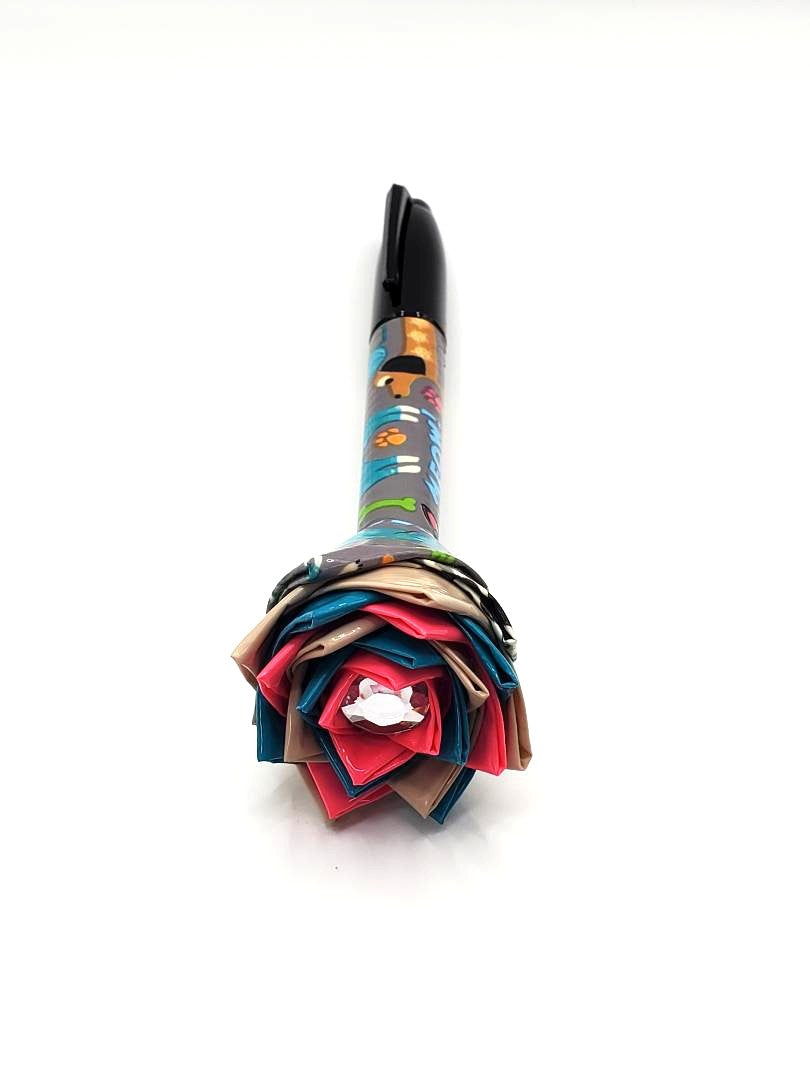 Single Duct Tape Flower Permanent Marker