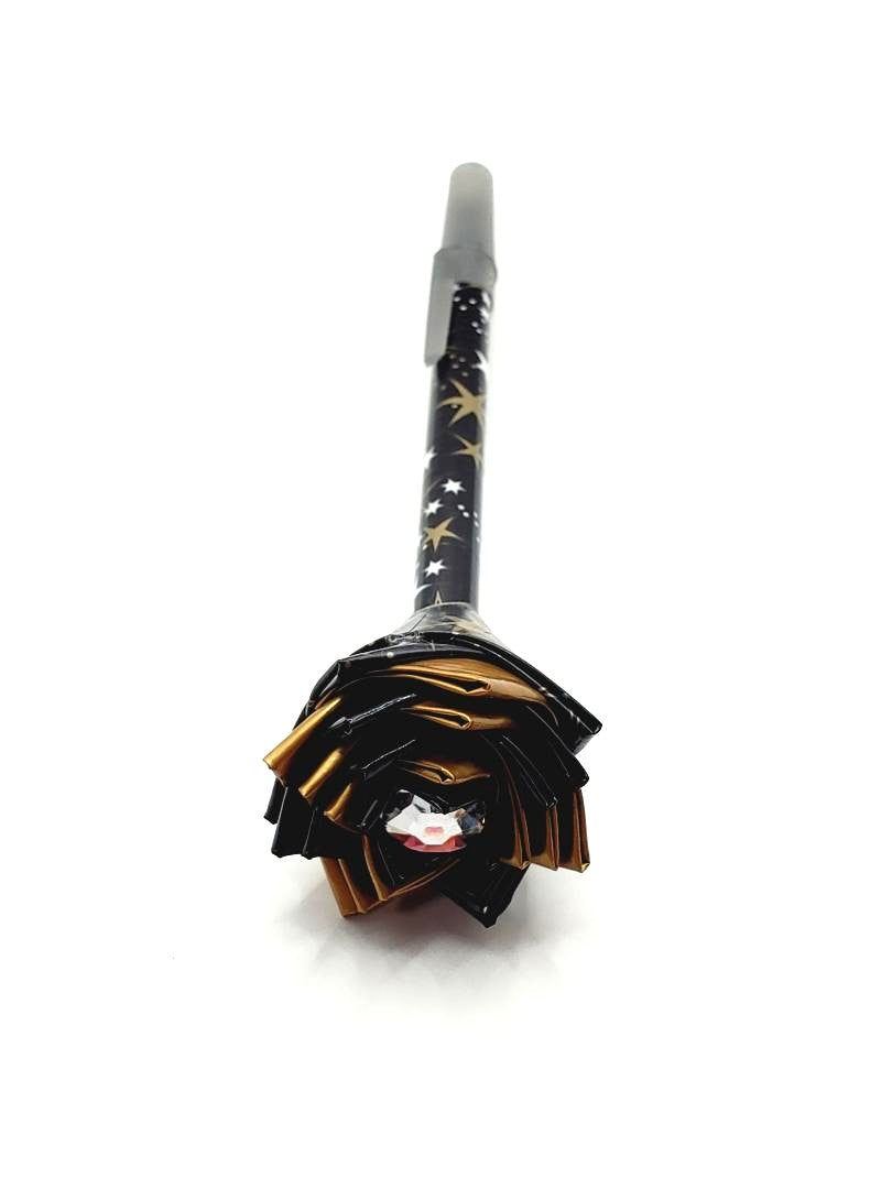 Metallic Gold Stars Duck Tape Flower Pen