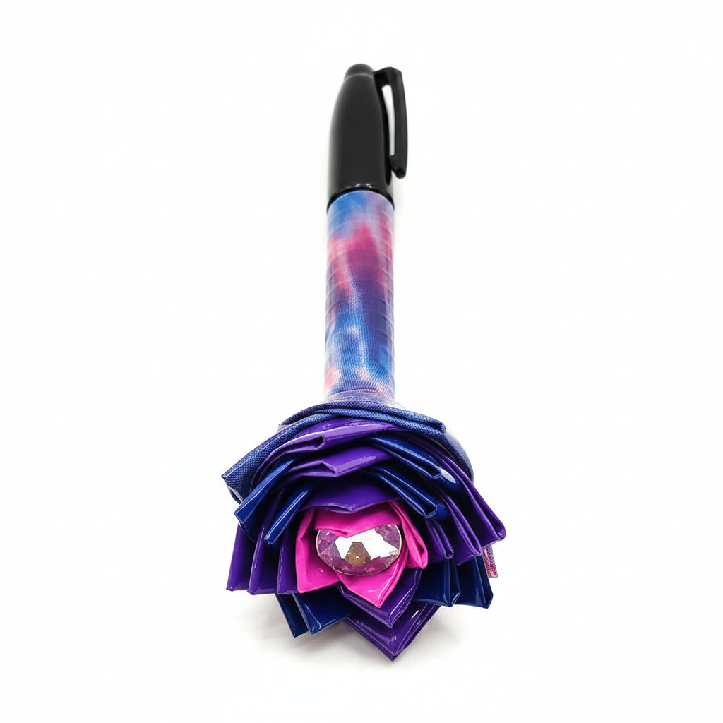 Duct Tape Flower Permanent Marker Tie Dye Print w/Black Ink