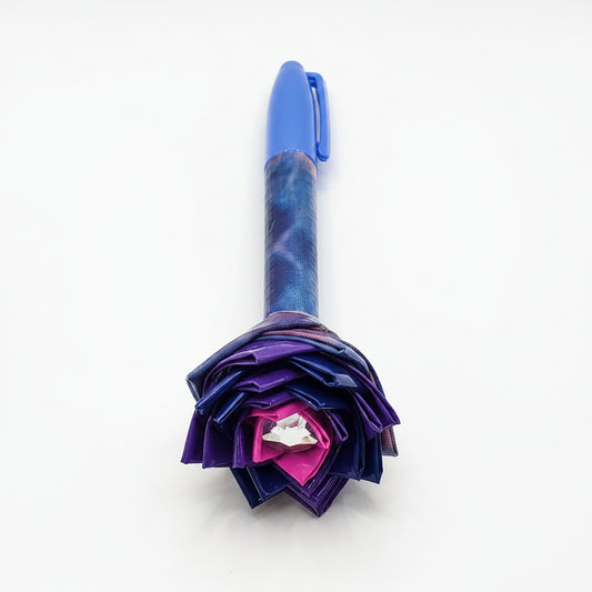 Duct Tape Flower Permanent Marker Tie Dye Print w/Lilac Ink