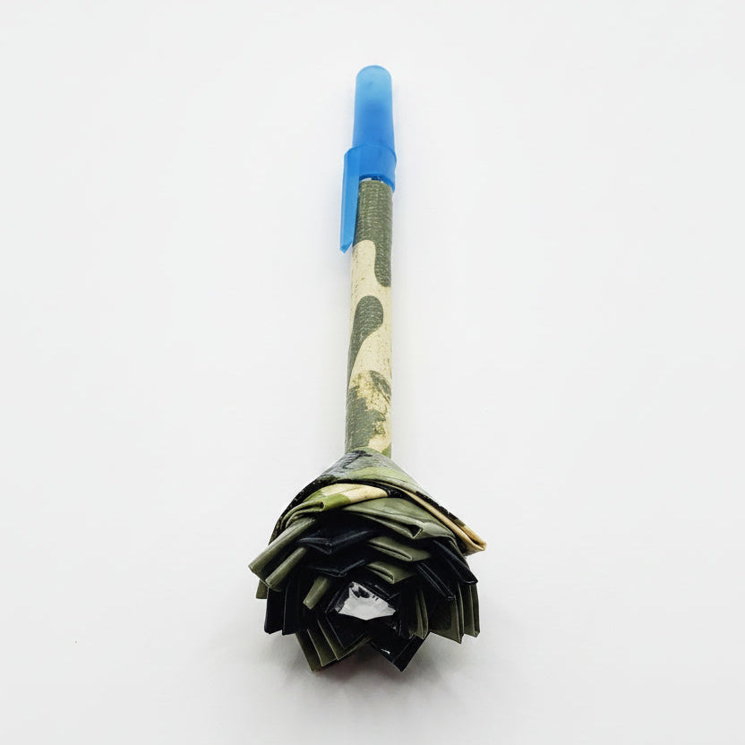 Camp Print Duct Tape Flower Pen