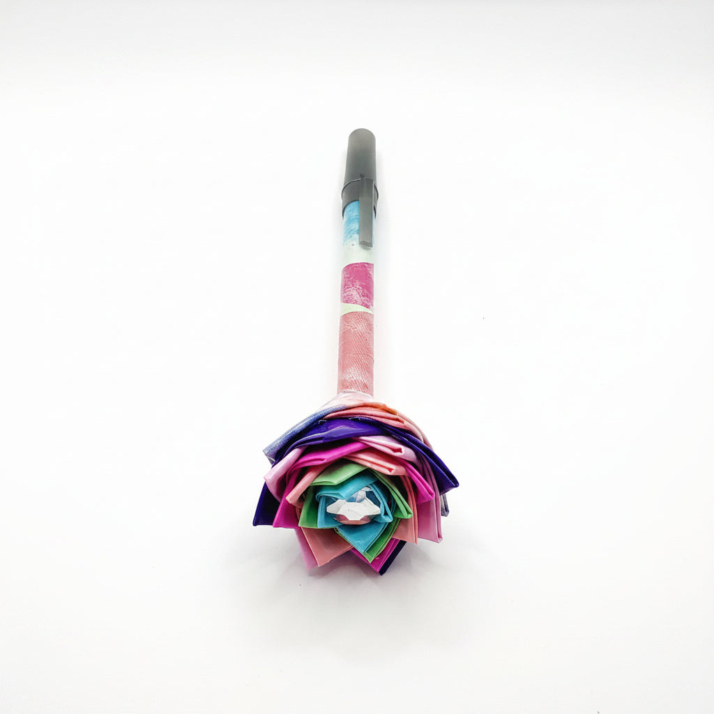 Pastel Clouds Duct Tape Flower Pen