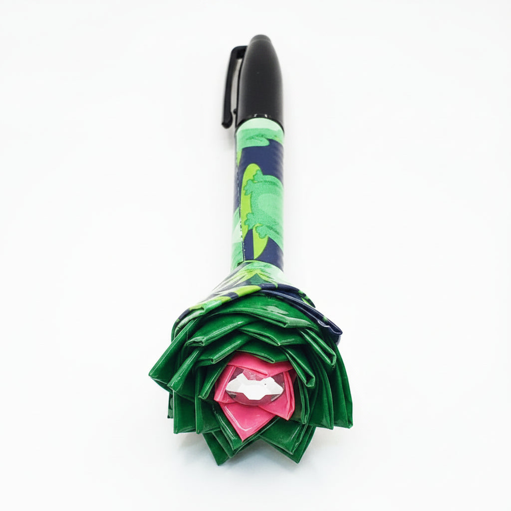 Frog Print Duct Tape Flower Permanent Marker w/Black Ink