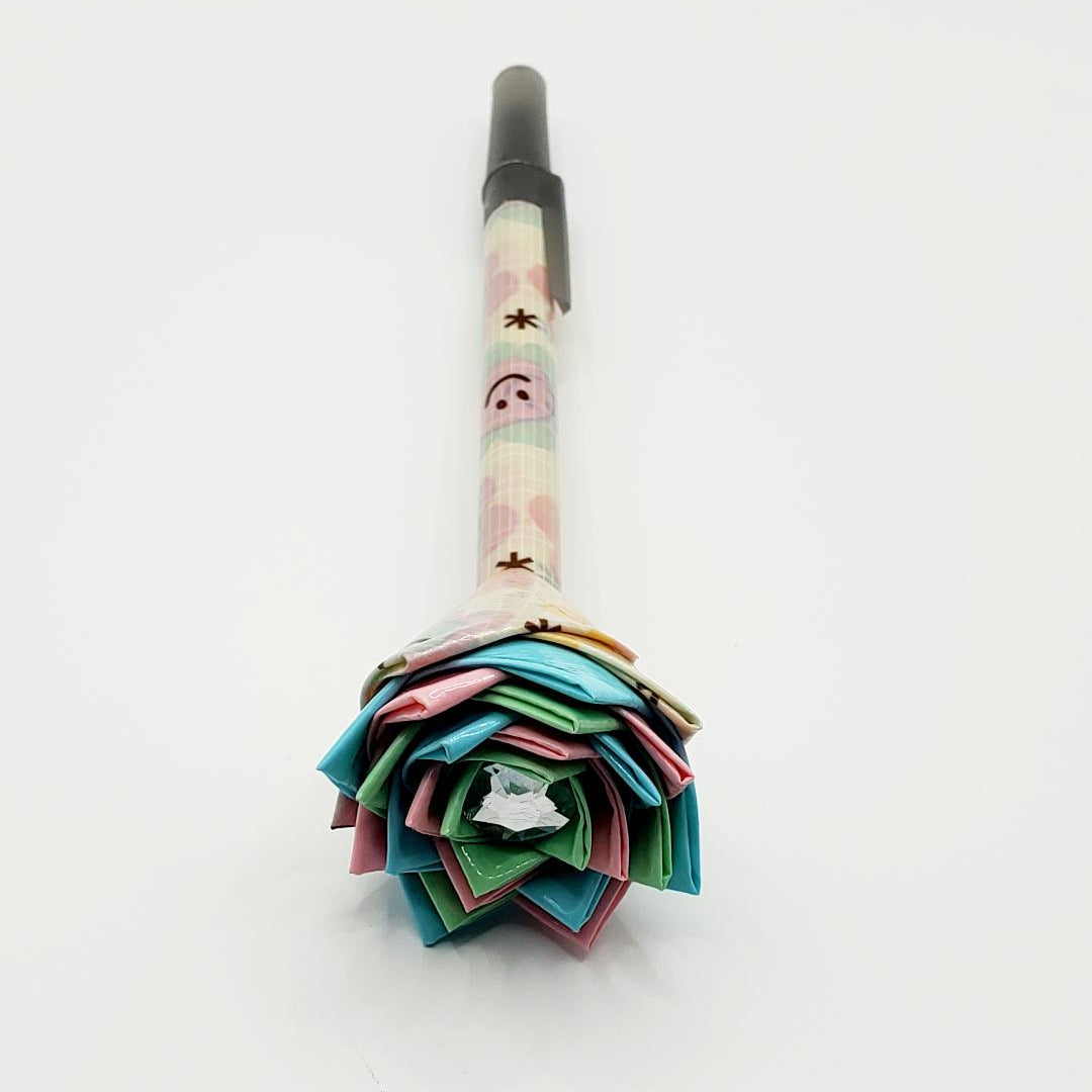 Happy Daisies printed  Duct Tape Flower Pen