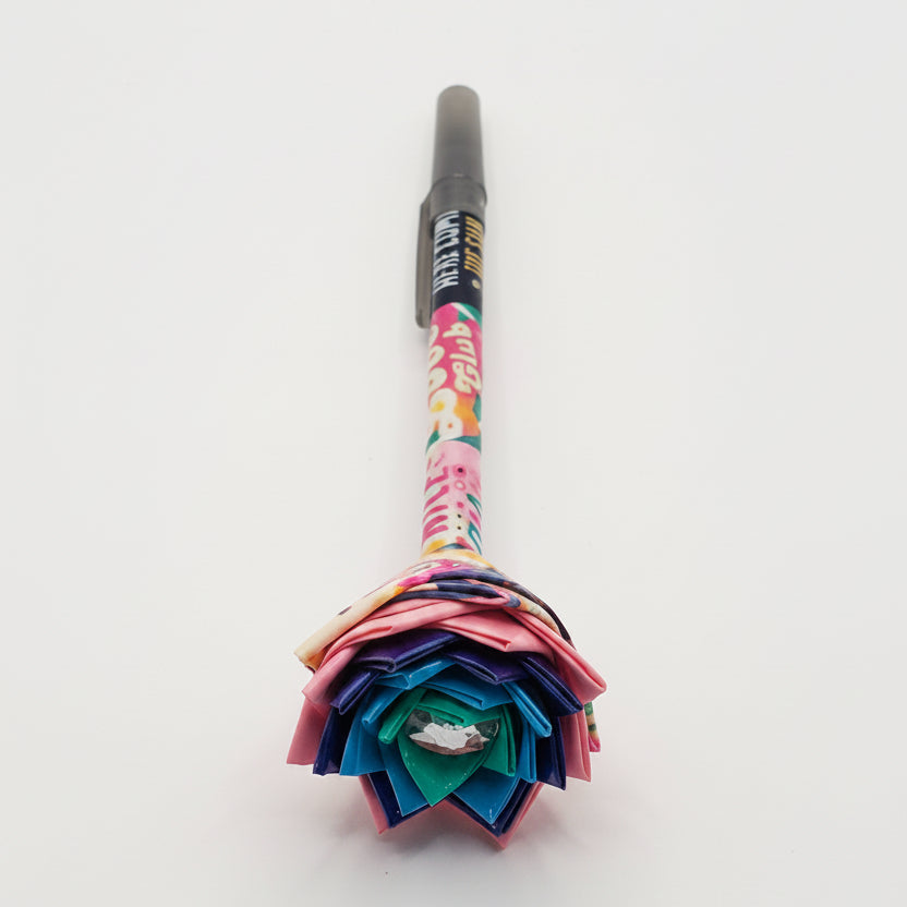 Cat, Dog & Bone Duct Tape Flower Pen
