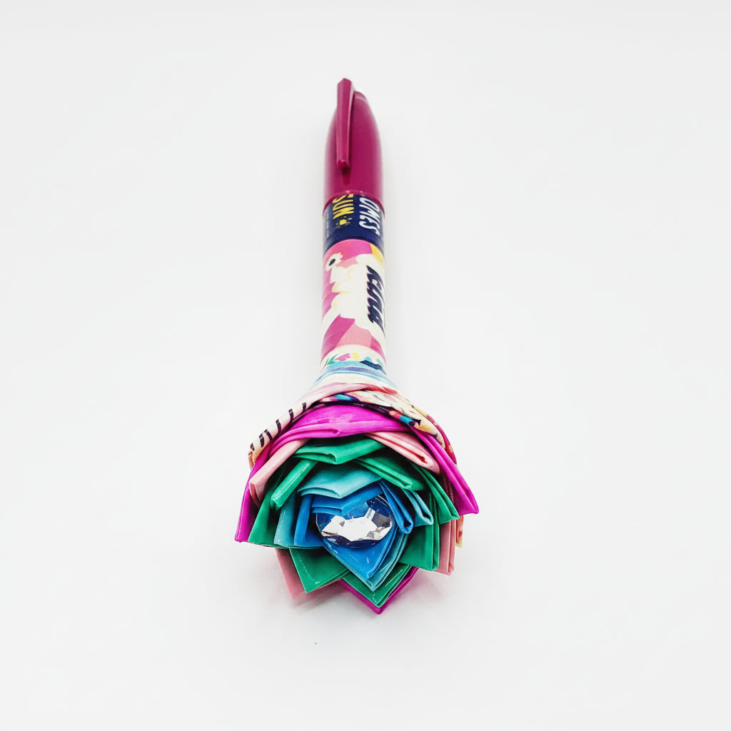Inspirational Duct Tape Flower Permanent Marker w/Fuchsia Ink