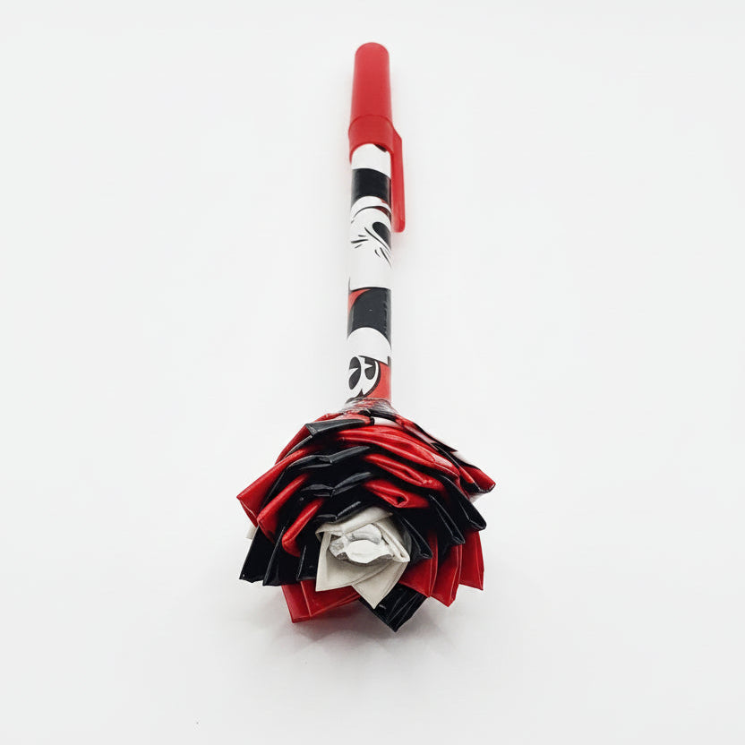M. Mouse Print Duct Tape Flower Pen