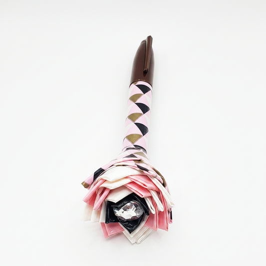 Metallic Pyramid Duct Tape Flower Permanent Marker w/Brown Ink