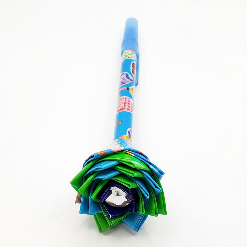 Duct Tape Flower Pen w/Pickle Ball Pattern