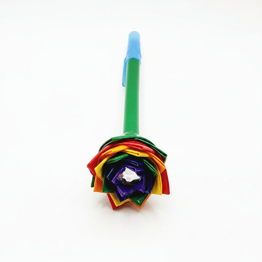 Rainbow Flower w/Green Stem Duct Tape Flower