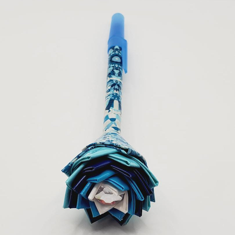 Kaleidoscope Duct Tape Flower Pen