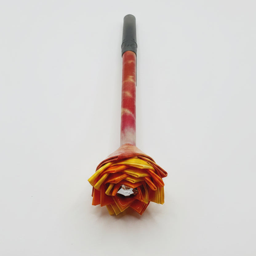 Cosmic Tie-Dye Duct Tape Flower Pen