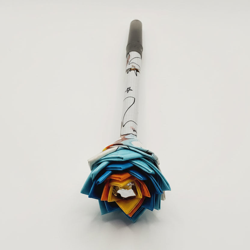 Unicorn Design Duct Tape Flower Pen