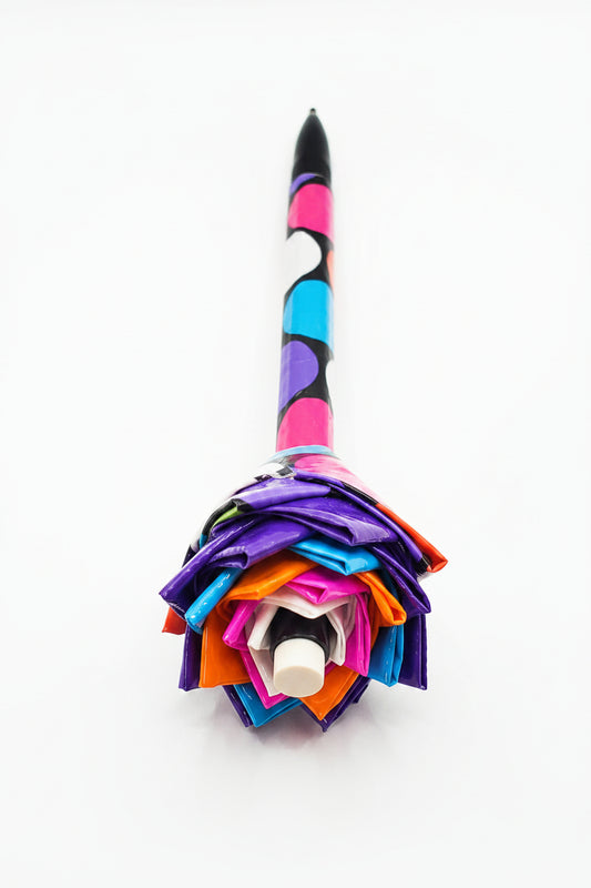 Duct Tape Flower Mechanical Pencil w/Polka Dot Print