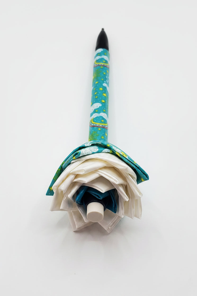 Duct Tape Flower Mechanical Pencil w/Rainbows & Cloud Print