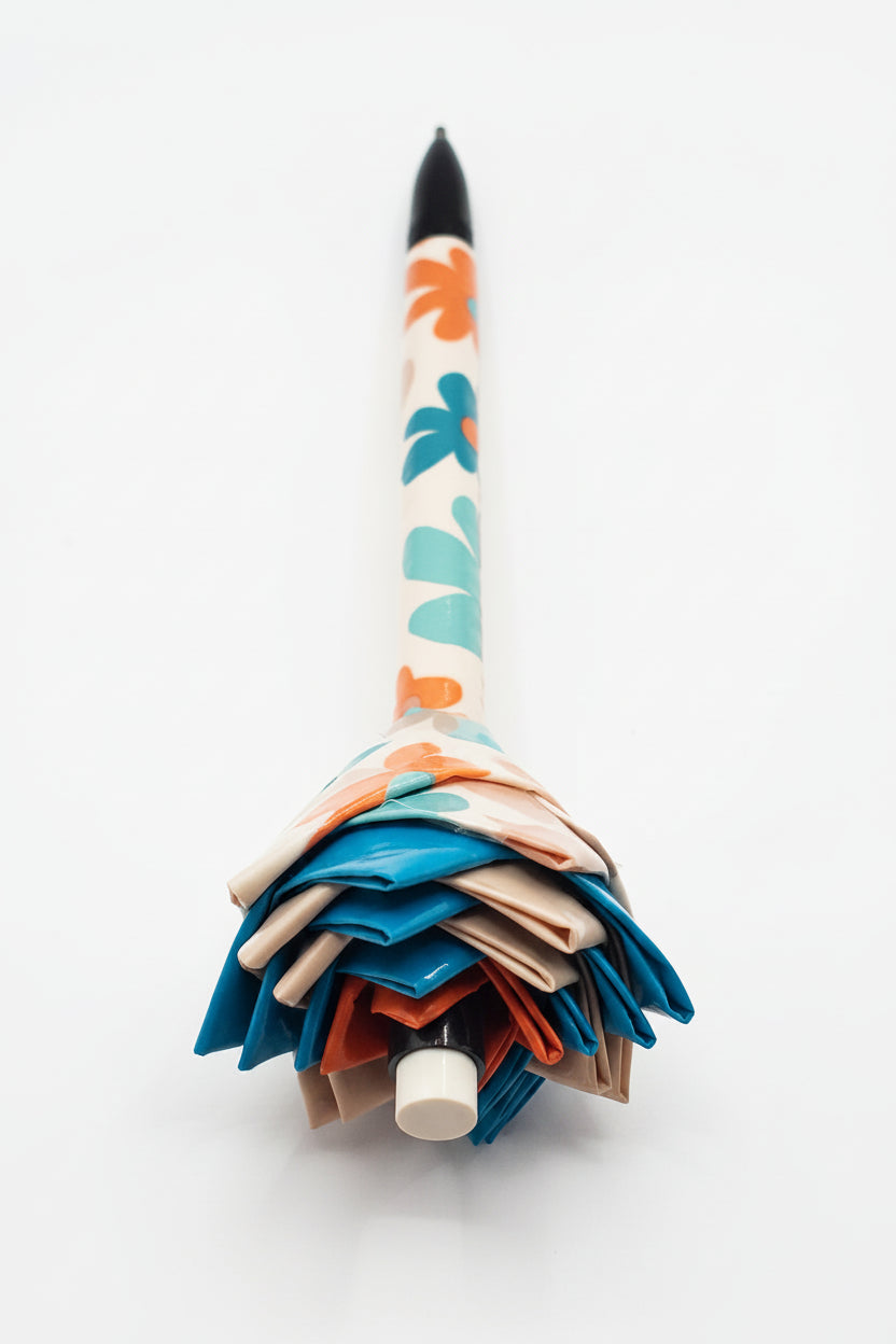 Duct Tape Flower Mechanical Pencil w/Retro Flower Print