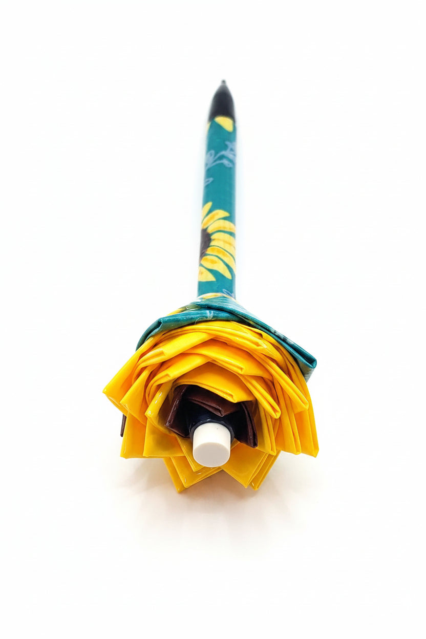 Duct Tape Flower Mechanical Pencil w/Sunflower Print