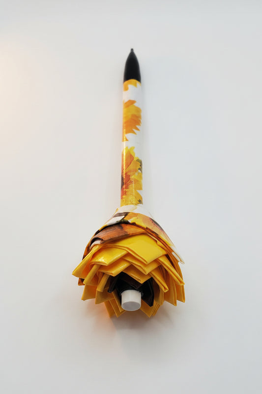 Duct Tape Flower Mechanical Pencil w/White Sunflower