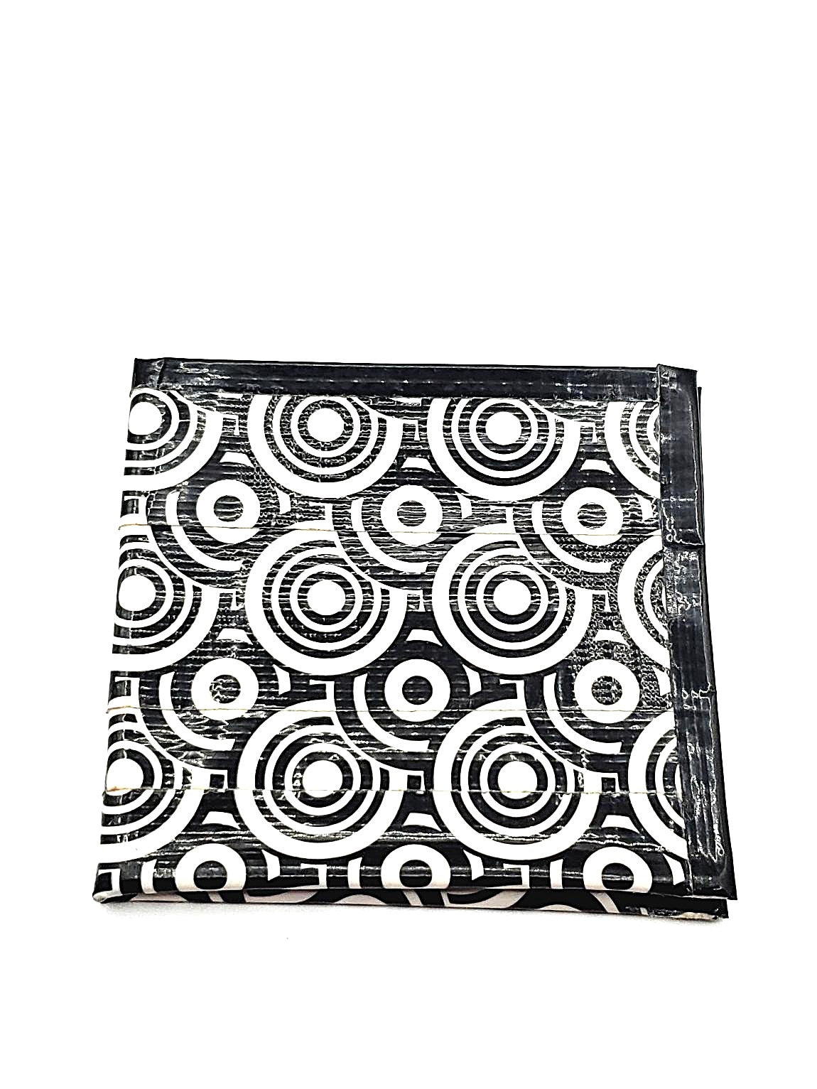 Cash Sleeve, Black & White Swirl Duct Tape Wallet