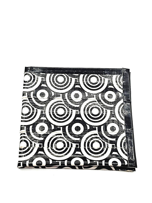 Cash Sleeve, Black & White Swirl Duct Tape Wallet