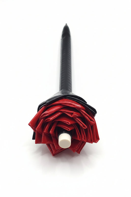 Duct Tape Flower Mechanical Pencil w/Black Stem, Red Flower