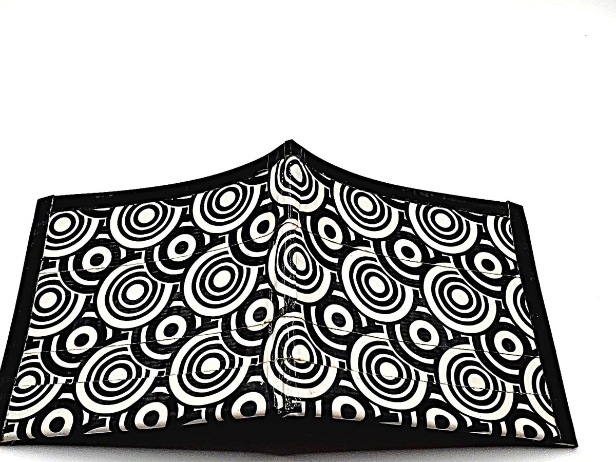Cash Sleeve, Black & White Swirl Duct Tape Wallet