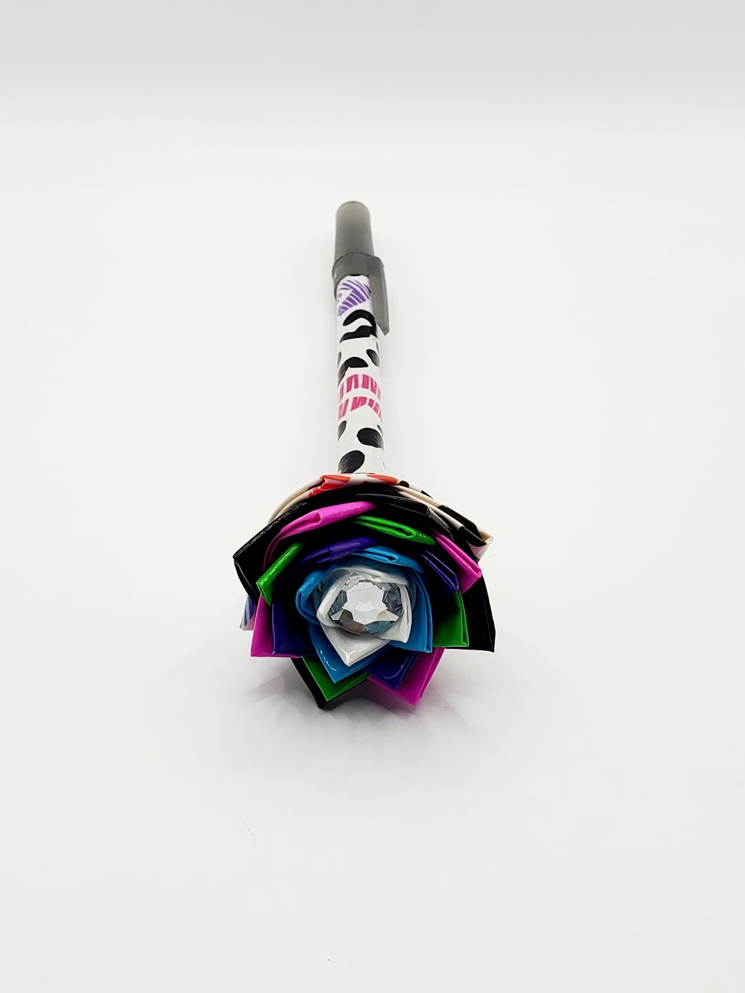 Single Duct Tape Flower Pens (Bic Pens) Medium Point