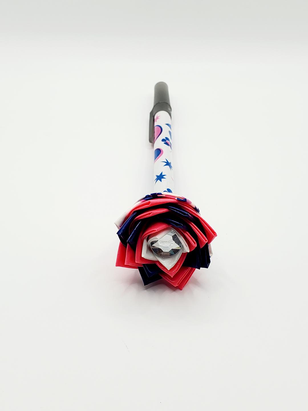Single Duct Tape Flower Pens (Bic Pens) Medium Point