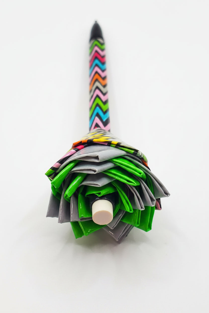 Duct Tape Flower Mechanical Pencil w/Multi-Color Chevron