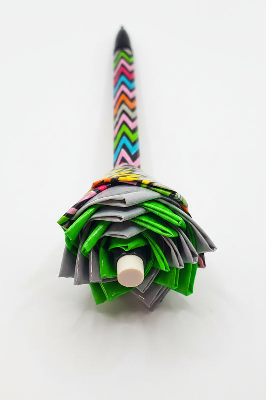 Duct Tape Flower Mechanical Pencil w/Multi-Color Chevron