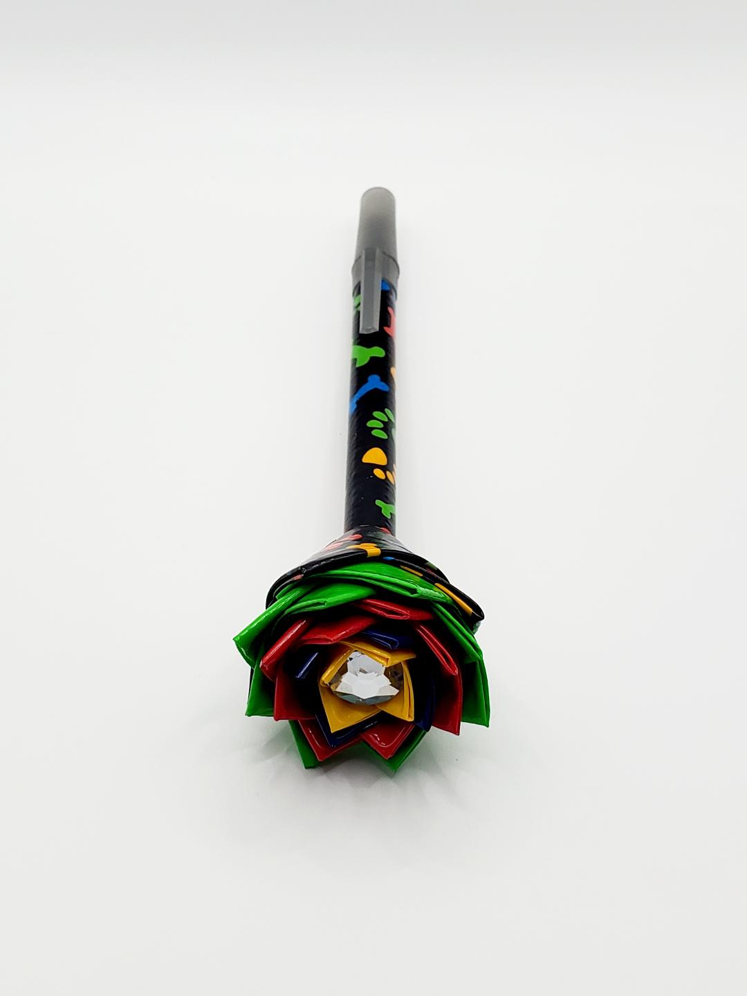 Single Duct Tape Flower Pens (Bic Pens) Medium Point